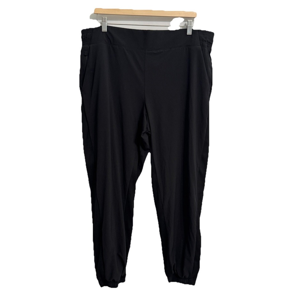 Athleta Size 18 Brooklyn Lined Jogger Black Womens Back Pockets Athleisure